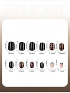 Short Squoval Leopard Autumn and Winter Nail