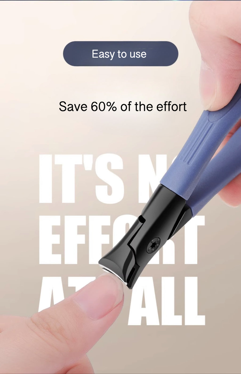 Wide-opening Easy-cut Nail Clippers