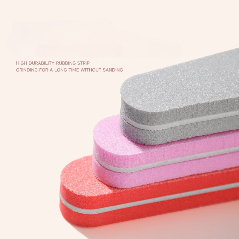 Double-sided nail filing sponge strip for shaping