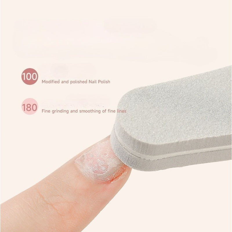 Double-sided nail filing sponge strip for shaping