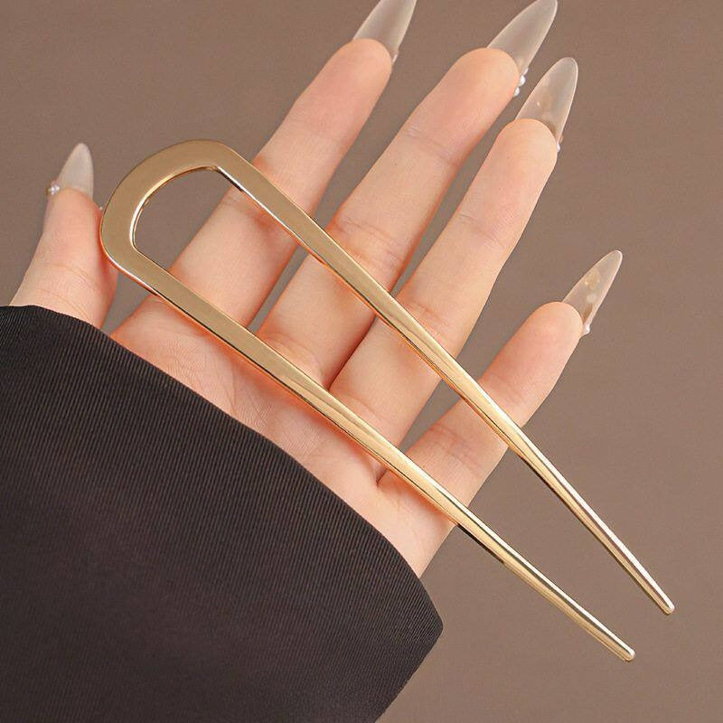French Hair Pins for Women Secure Hold All Day Gold, 1pc Elegant & Durable Metal French Pin for Updos Comfortable Fit Hair Accessories For Women