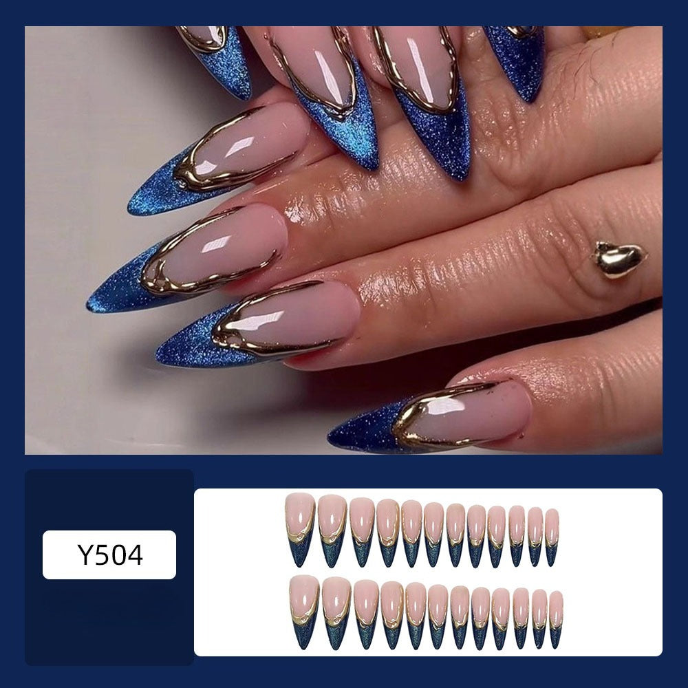Three-dimensional gold-plated nails