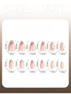 24pcs French Zebra 3D Flower Almond Nails