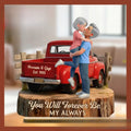 Personalized 2-Layer Wooden Plaque Rocking Chair Couple, Unique Romantic Gift for Husband or Wife