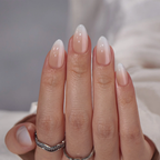 Vanilla Cream Almond Nails Soft Gel Press On